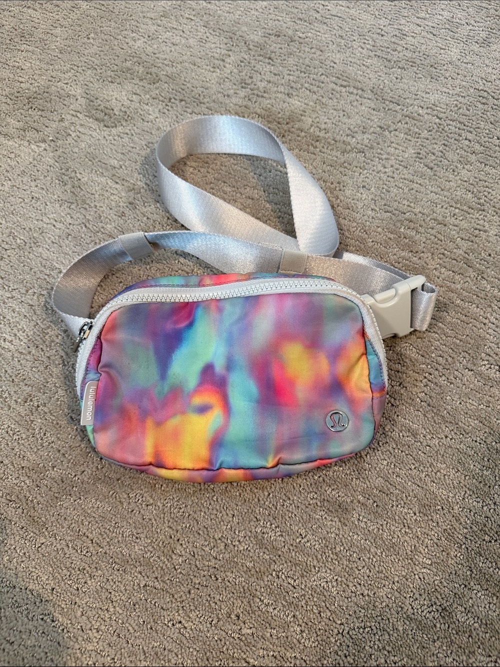 lululemon athletica Tie-Dye Mini Belt Bag - Multicolor with Silver Strap